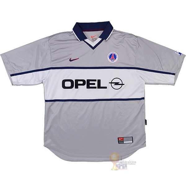 Calcio Maglie Away Maglia Paris Saint Germain Stile rétro 2000 Grigio